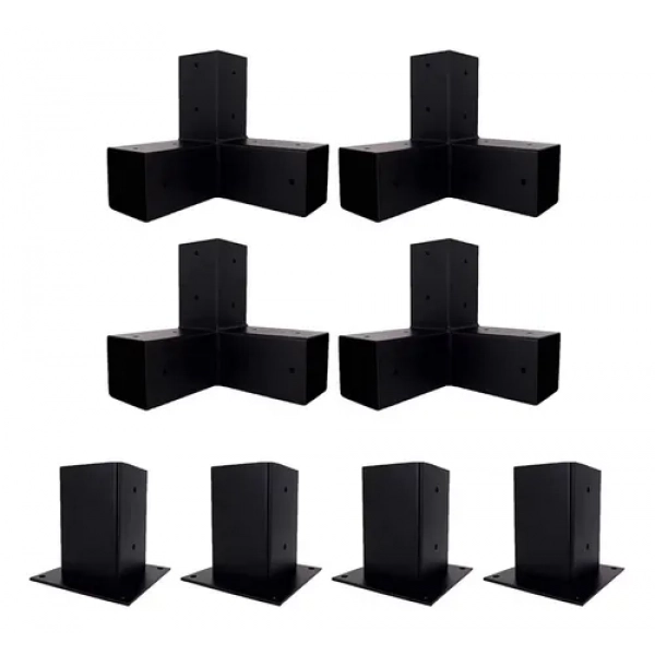 Kit Estructural Para Pérgola Cuadrada 10x10cm 2mm